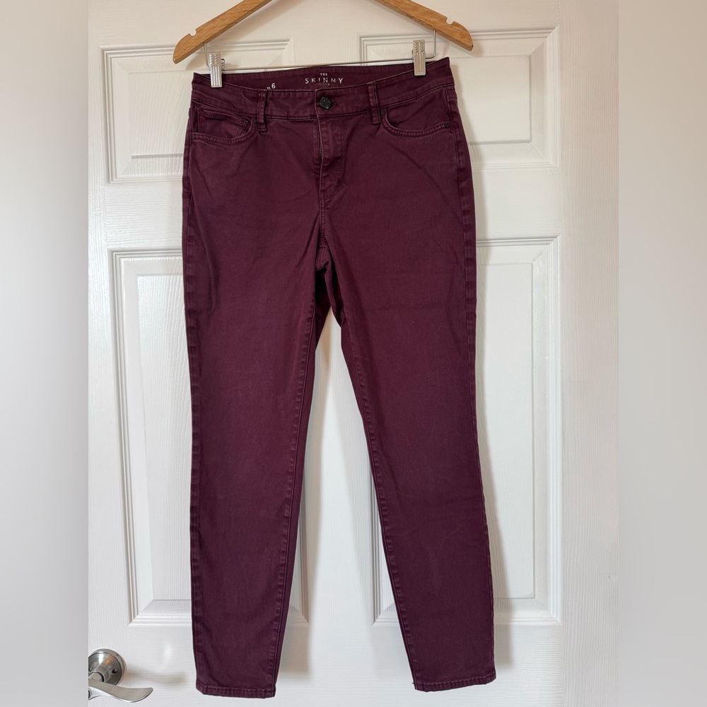 Burgundy Skinny Jeans size 6